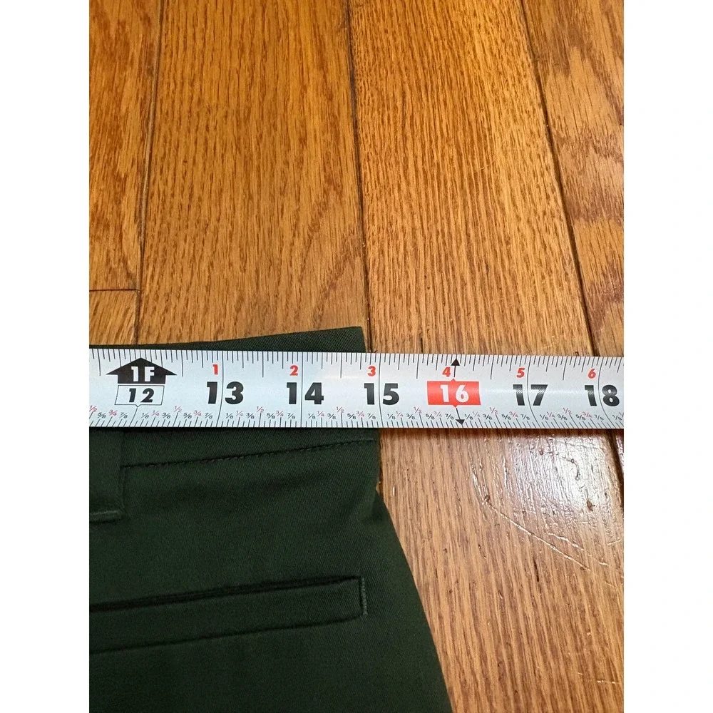 Ann Taylor Curvy Ankle Pants Forest Green 2P Petite Stretch Cotton 38747571 $115